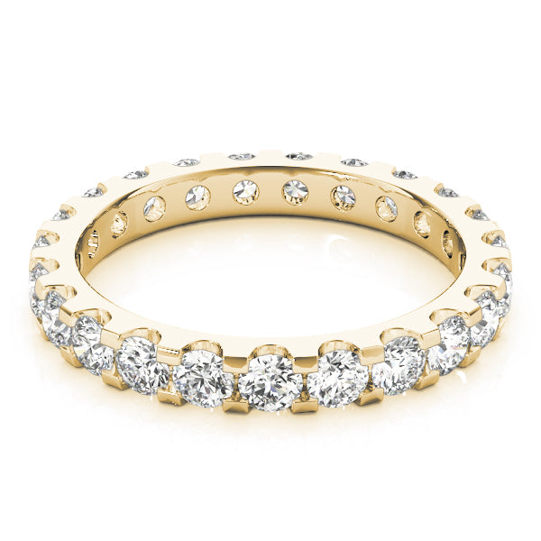 0.50-3.00ct Lab-Grown D/VVS Round Cut Diamond U Shape Shared Prong Full Eternity Wedding Ring.