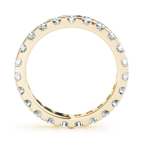 0.50-3.00ct Lab-Grown D/VVS Round Cut Diamond U Shape Shared Prong Full Eternity Wedding Ring.