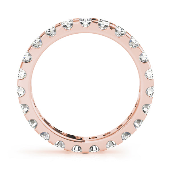 0.50-3.00ct Lab-Grown D/VVS Round Cut Diamond U Shape Shared Prong Full Eternity Wedding Ring.