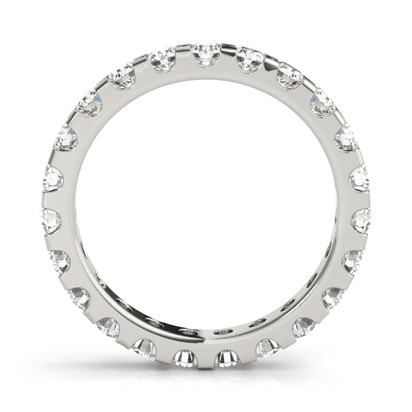 0.50-3.00ct Lab-Grown D/VVS Round Cut Diamond U Shape Shared Prong Full Eternity Wedding Ring.