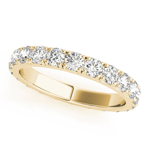 0.50-3.00ct Lab-Grown Round Cut D/VVS Diamond Four Prong French Cut Full Eternity Wedding Ring