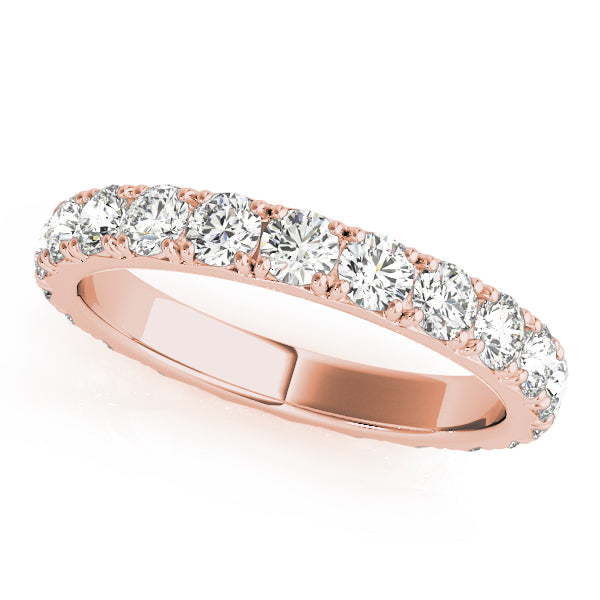 0.50-3.00ct Lab-Grown Round Cut D/VVS Diamond Four Prong French Cut Full Eternity Wedding Ring