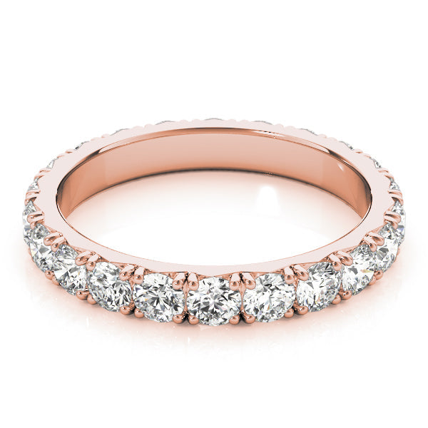 0.50-3.00ct Lab-Grown Round Cut D/VVS Diamond Four Prong French Cut Full Eternity Wedding Ring