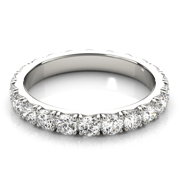 0.50-3.00ct Lab-Grown Round Cut D/VVS Diamond Four Prong French Cut Full Eternity Wedding Ring