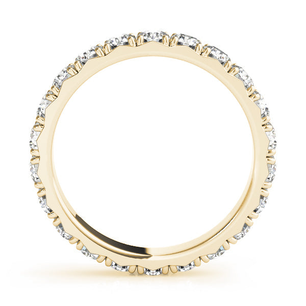 0.50-3.00ct Lab-Grown Round Cut D/VVS Diamond Four Prong French Cut Full Eternity Wedding Ring