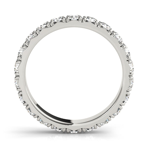 0.50-3.00ct Lab-Grown Round Cut D/VVS Diamond Four Prong French Cut Full Eternity Wedding Ring