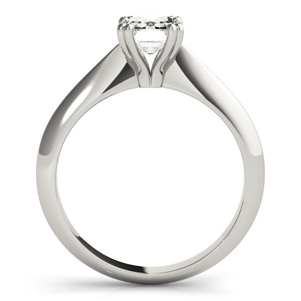 IGI Lab-Grown Emerald Cut D-VVS Diamond Double Prong Solitaire Engagement Ring.