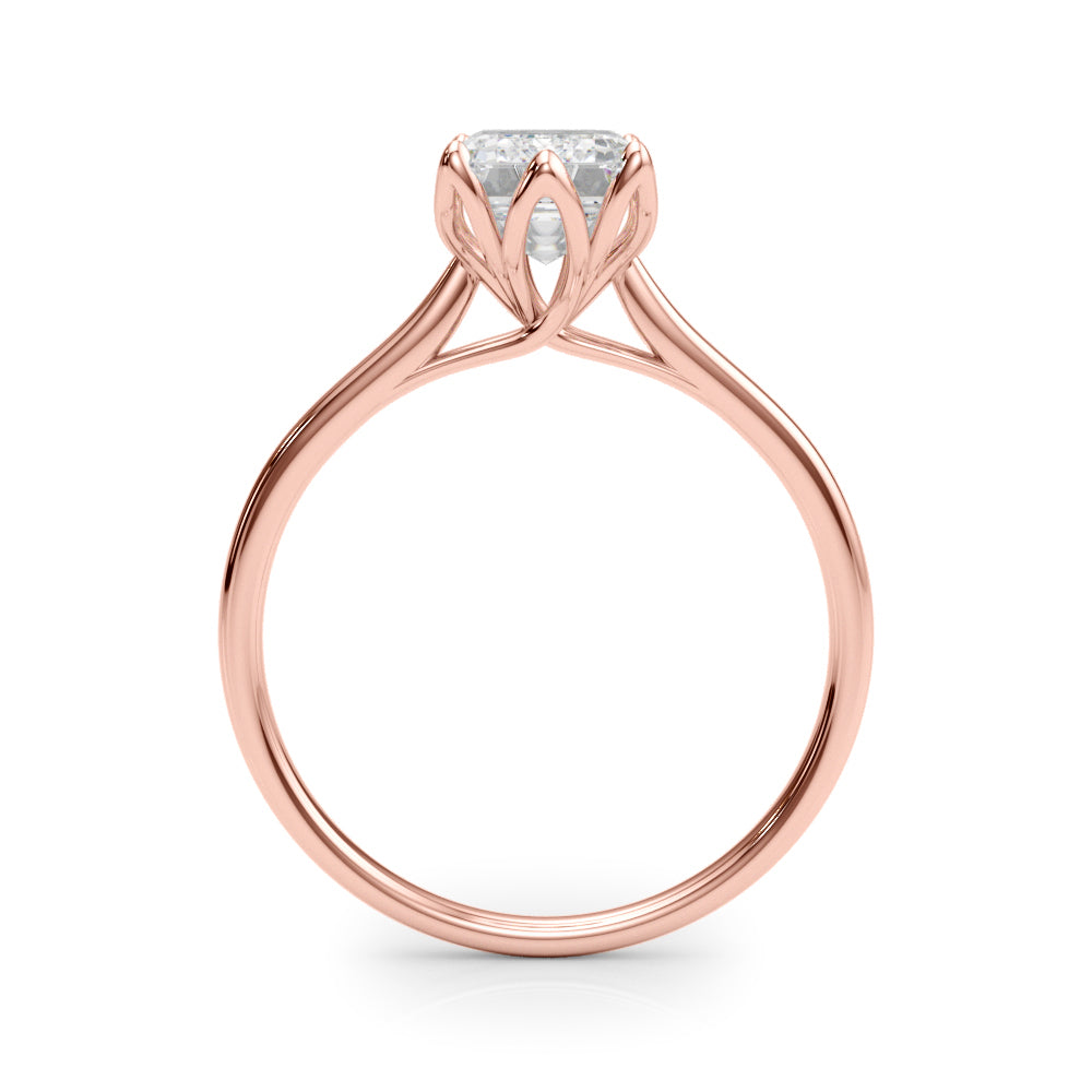 IGI Lab-Grown D-VVS Emerald Cut Diamond 6-Prong Solitaire Engagement Ring Gift For Her.