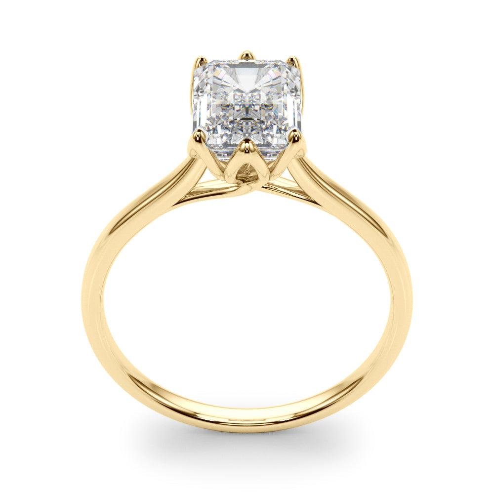 IGI Lab-Grown D-VVS Emerald Cut Diamond 6-Prong Solitaire Engagement Ring Gift For Her.