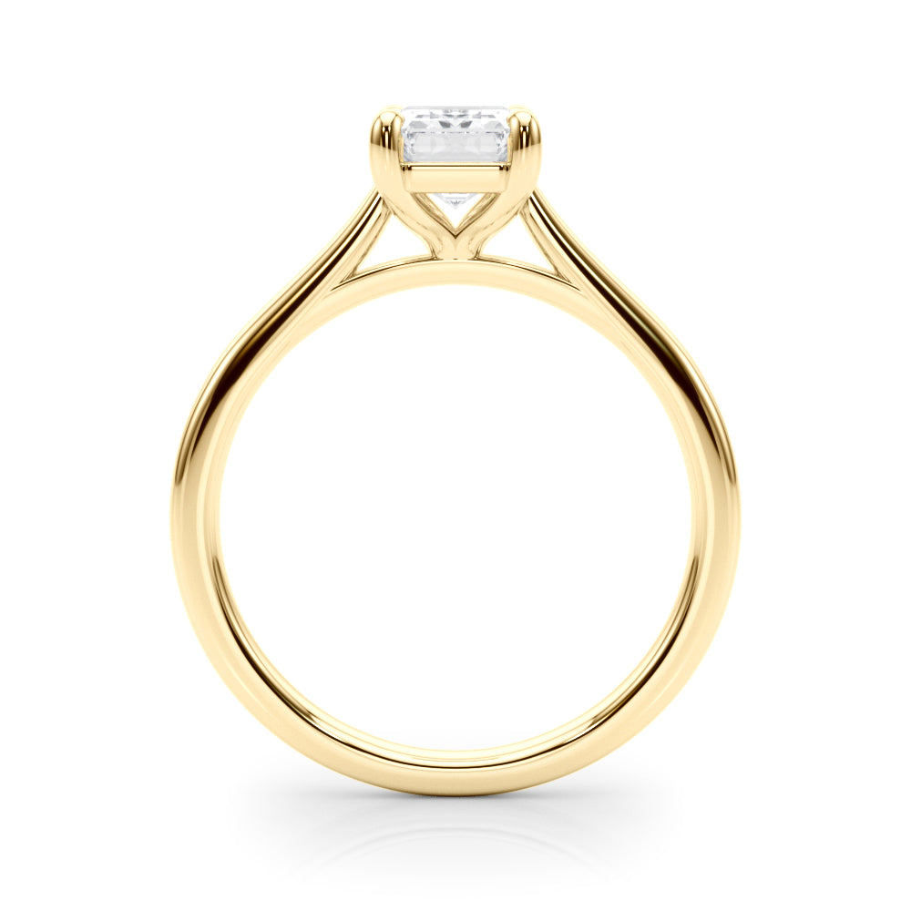 IGI Lab-Grown D-VVS Emerald Cut Diamond 4-Prong Solitaire Engagement Ring Gift For Her.