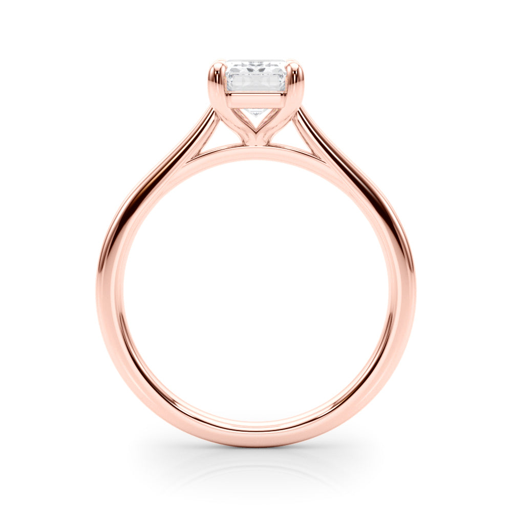 IGI Lab-Grown D-VVS Emerald Cut Diamond 4-Prong Solitaire Engagement Ring Gift For Her.
