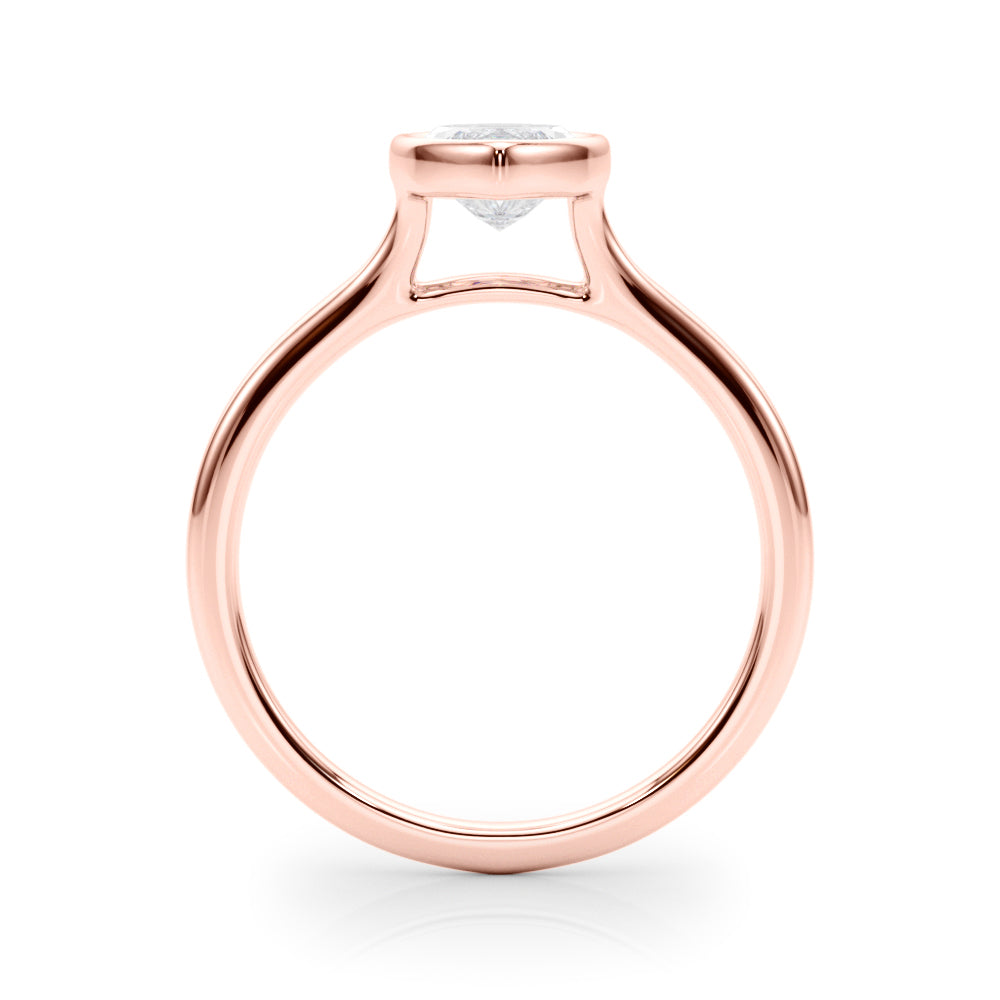 IGI Lab-Grown Marquise Cut Diamond Bezel Set Solitaire Engagement Ring.
