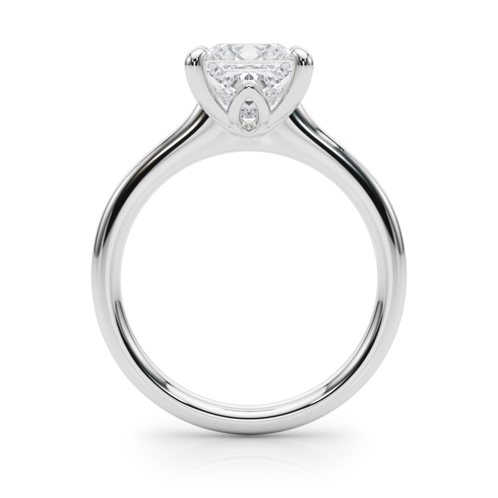 Cathedral IGI Lab-Grown D-VVS Princess Cut Diamond Solitaire Engagement Ring Gift For Her.