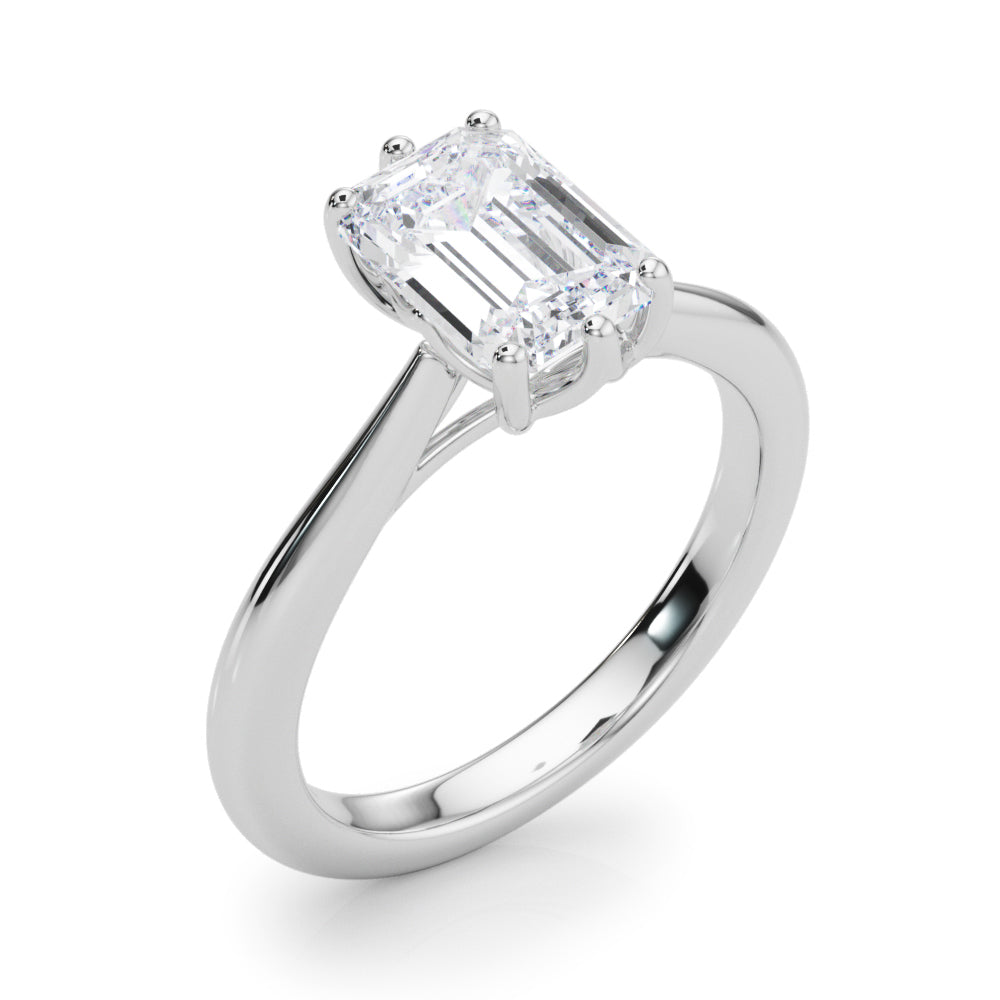 IGI Lab-Grown Emerald Cut Diamond Six Prong Solitaire Engagement Ring Gift For Her.