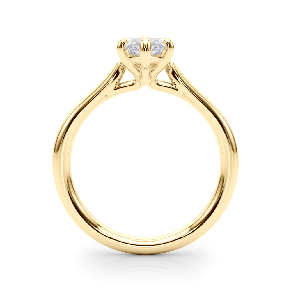 IGI Lab-Grown D-VVS Marquise Cut Diamond 6-Prong Solitaire Engagement Ring.