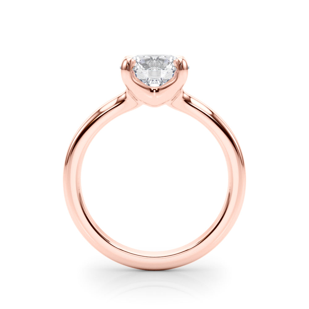 0.50ct Solitaire Round Lab Grown Diamond White Gold Prong Set Engagement Ring