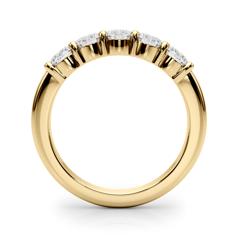 5-Stone Lab-Grown Diamond Ring Ð Timeless Symbol of Love with Brilliant DE Color, VVS Clarity Diamonds in an Elegant Shared U-Prong Setting