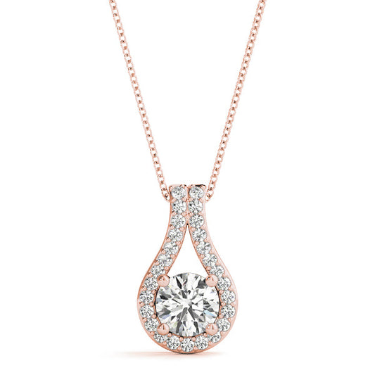 Natural Round 4 Prong Solitaire Pendant Ð Classic Elegance