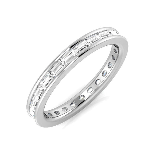 1.00 to 1.30ct Lab-Grown Baguette Cut D/VVS Diamond Channel Set Full Eternity Ring.