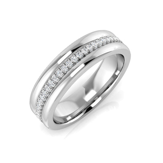 0.12ct Lab-Grown Round Cut D/VVS Diamond Half Eternity Ring