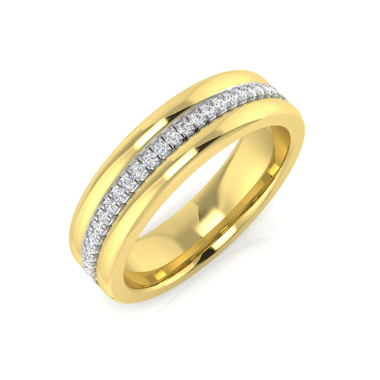 0.12ct Lab-Grown Round Cut D/VVS Diamond Half Eternity Ring