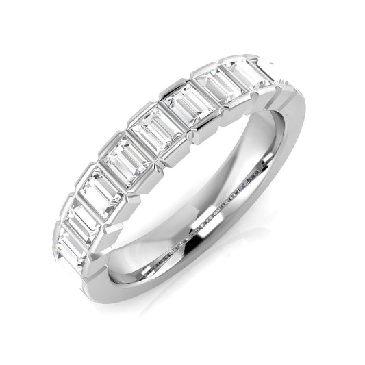 0.50-1.00ct Lab-Grown Baguette Cut D/VVS Diamond Half Eternity Ring