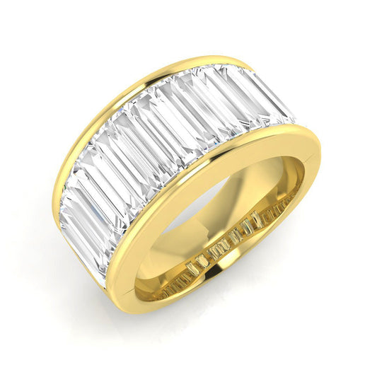 1.50-2.80ct Lab-Grown D/VVS Baguette Cut Diamond Channel Set Half Eternity Ring.