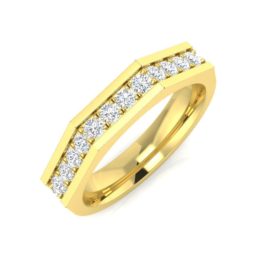 0.43ct Lab-Grown D/VVS Round Cut Diamond Half Eternity Ring