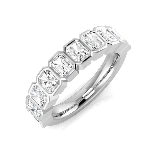 1.90ct Lab-Grown Emerald Cut D/VVS Diamond Half Eternity Ring