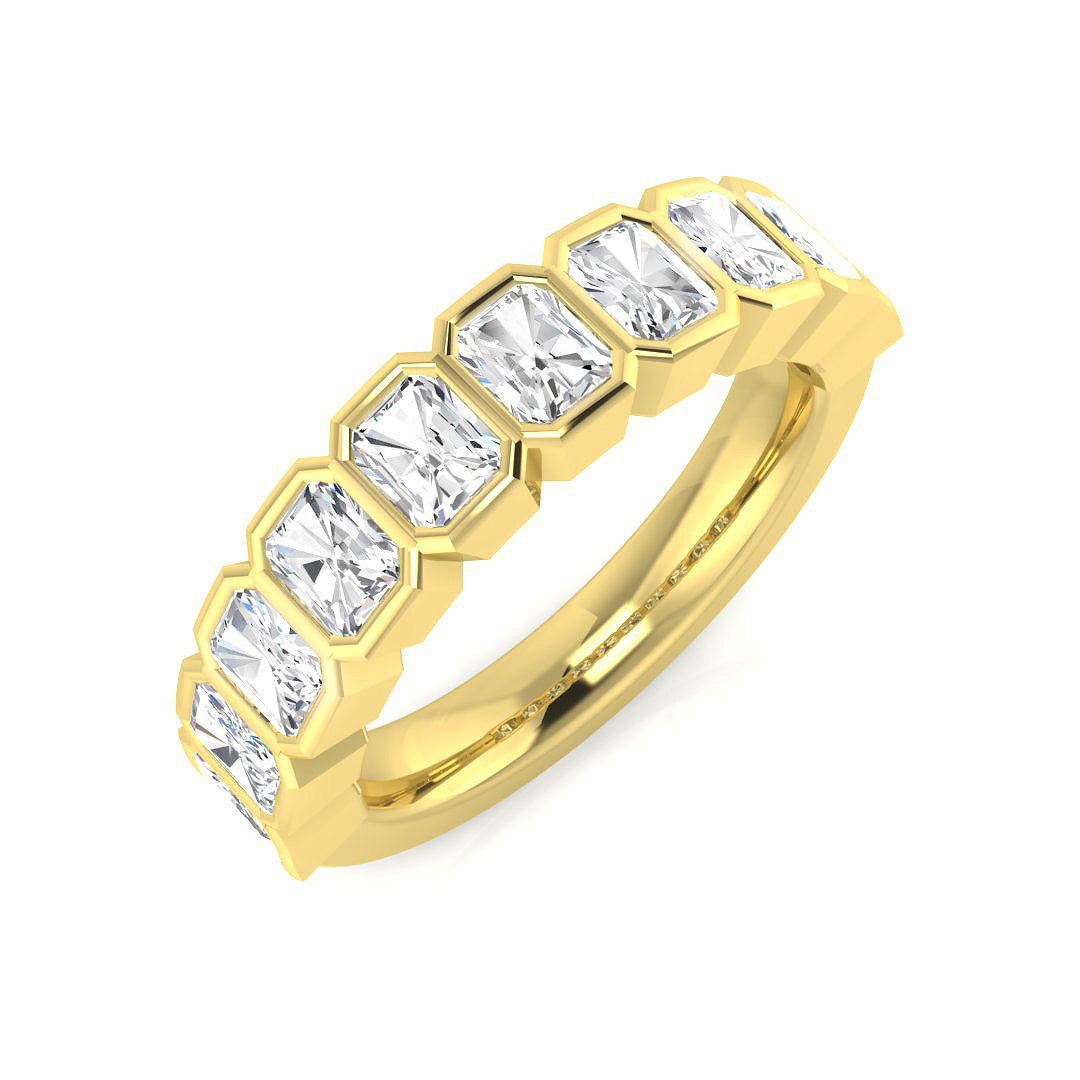 1.90ct Lab-Grown Emerald Cut D/VVS Diamond Half Eternity Ring