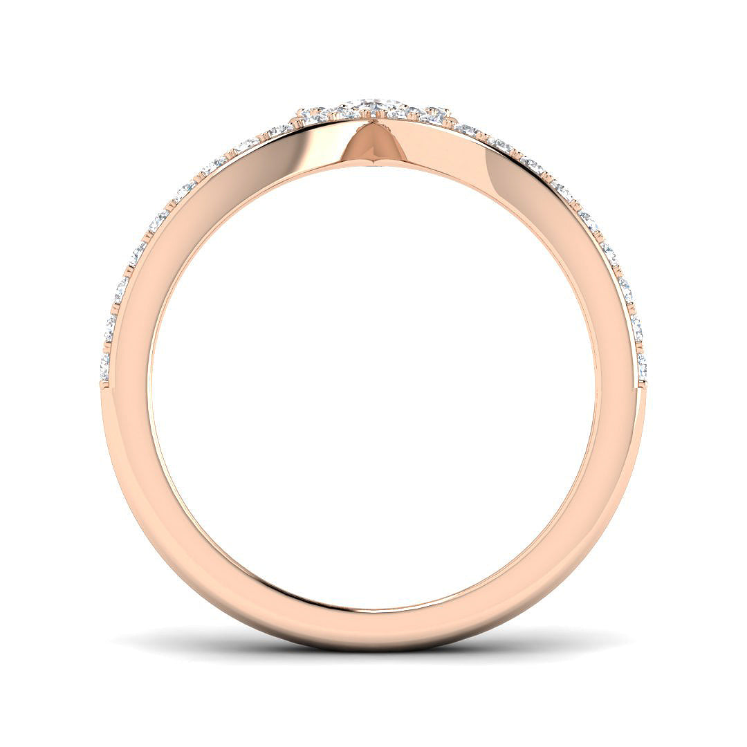 Natural Oval & Round Cut Diamond Halo Engagement Ring