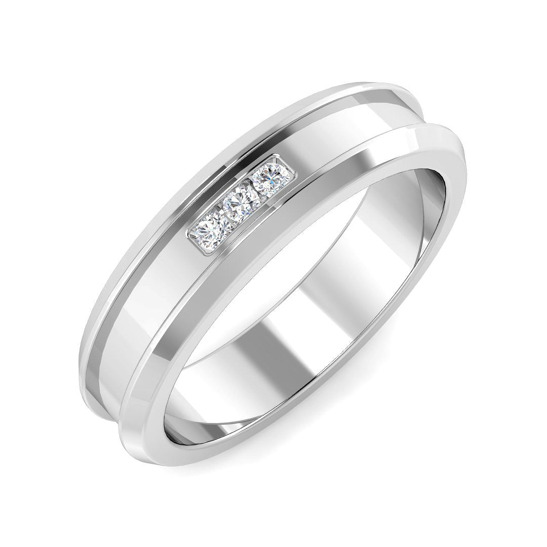 3-Stone Ring Lab Grown Diamond 0.10ct Round Cut D/VVS