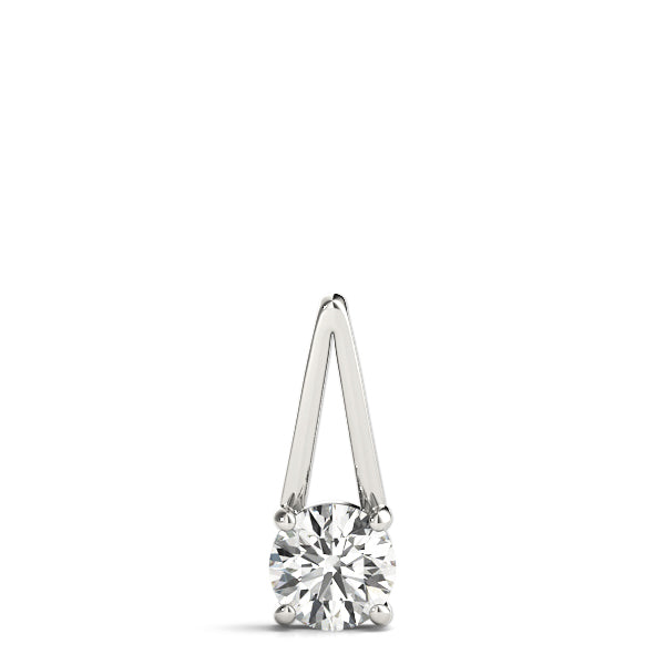 0.20 Ct To 2.00 Ct Natural Round Cut 4-Prong Solitaire Diamond Pendant