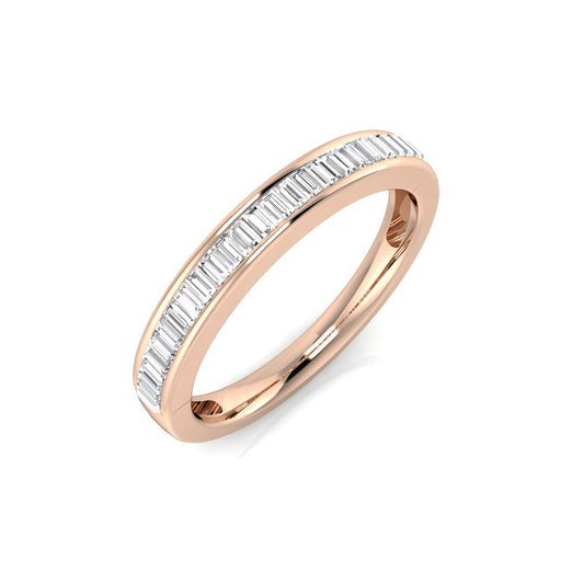 0.30-1.00ct Lab-Grown D/VVS Baguette Cut Diamond Half Eternity Ring.