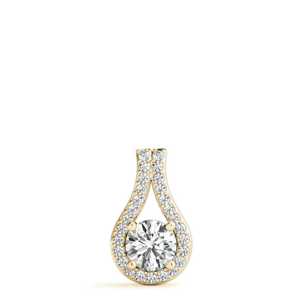 Natural Round 4 Prong Solitaire Pendant Ð Classic Elegance