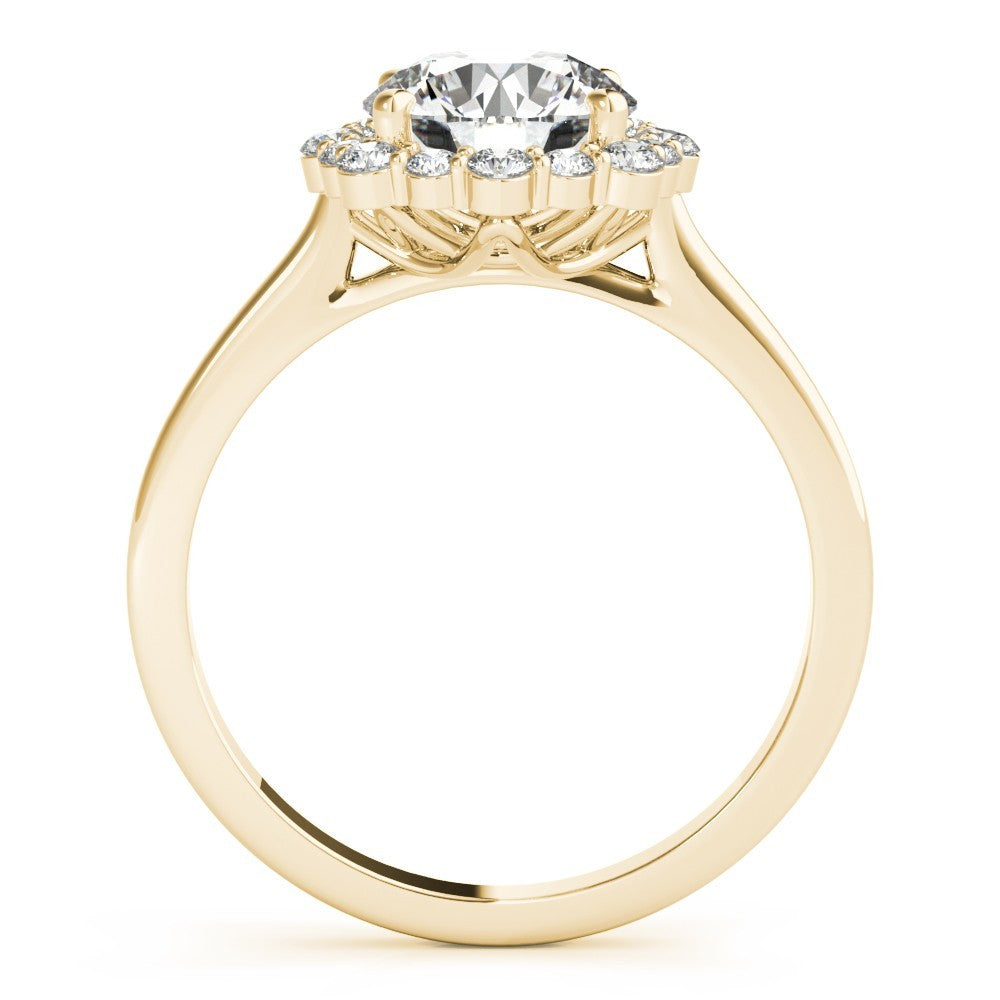 Lab-Grown Diamond Halo Engagement Ring in Platinum UK Hallmarked
