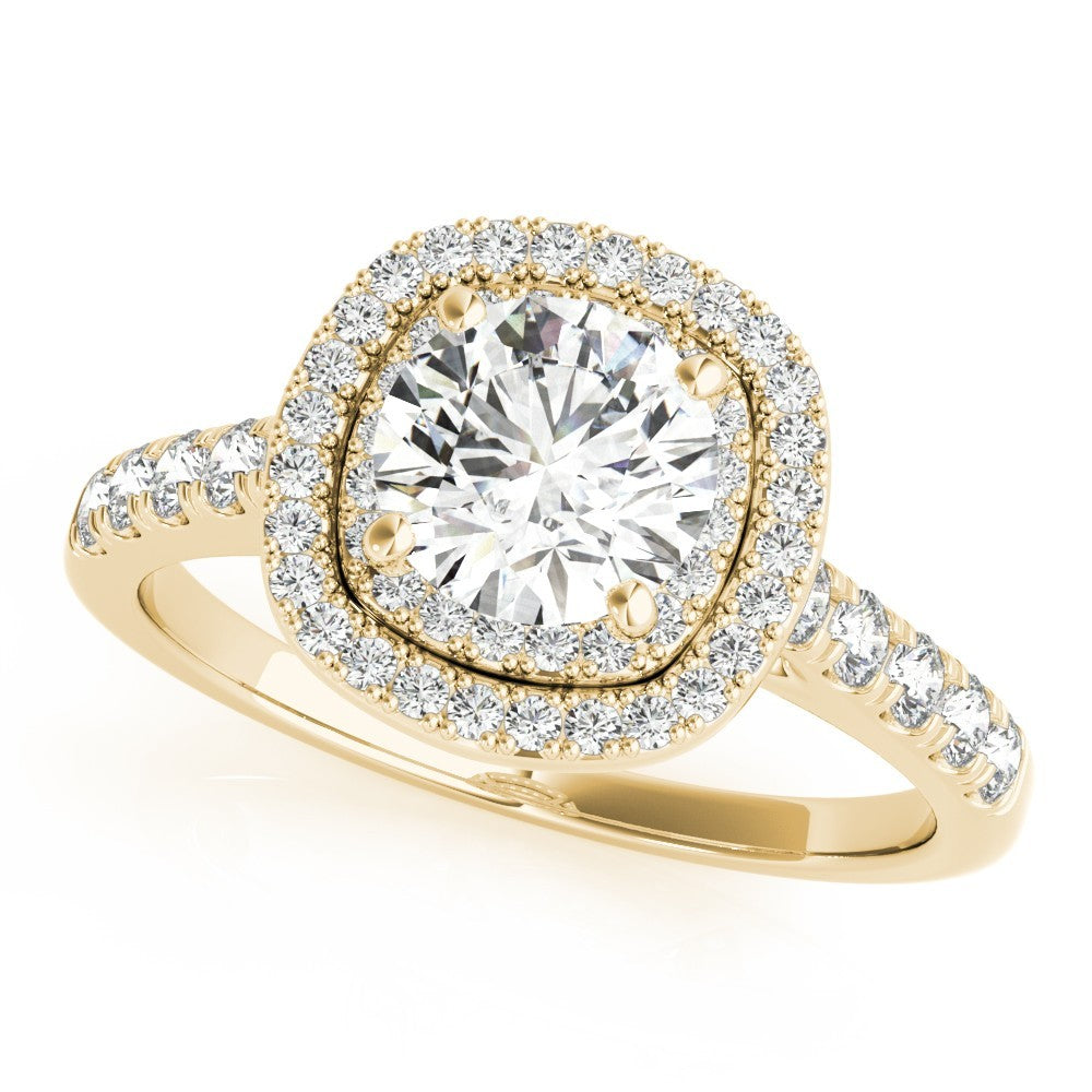 2.00 Ct DE/VS Lab-Grown Diamond Halo Engagement Ring in Platinum Ð UK Hallmarked