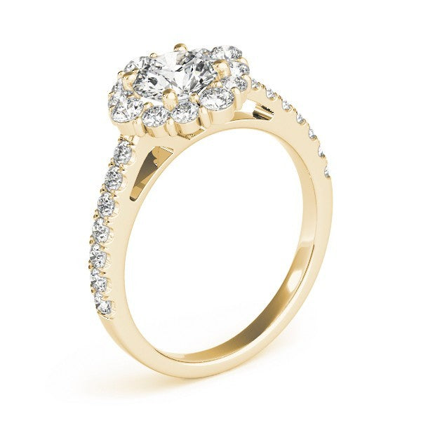 2.00Ct Round Lab Grown Diamond Halo Engagement Ring In Platinum