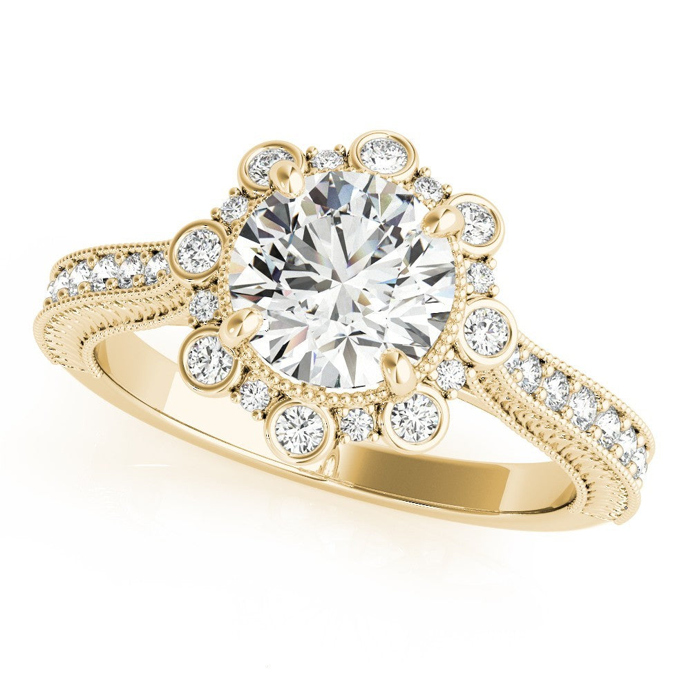 Lab-Grown Diamond Halo Engagement Ring in Platinum UK Hallmarked