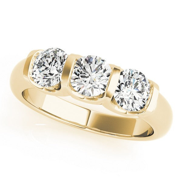 2.00 CT DE/VS Lab Grown Diamond Three Stone Engagement Ring Platinum For Women