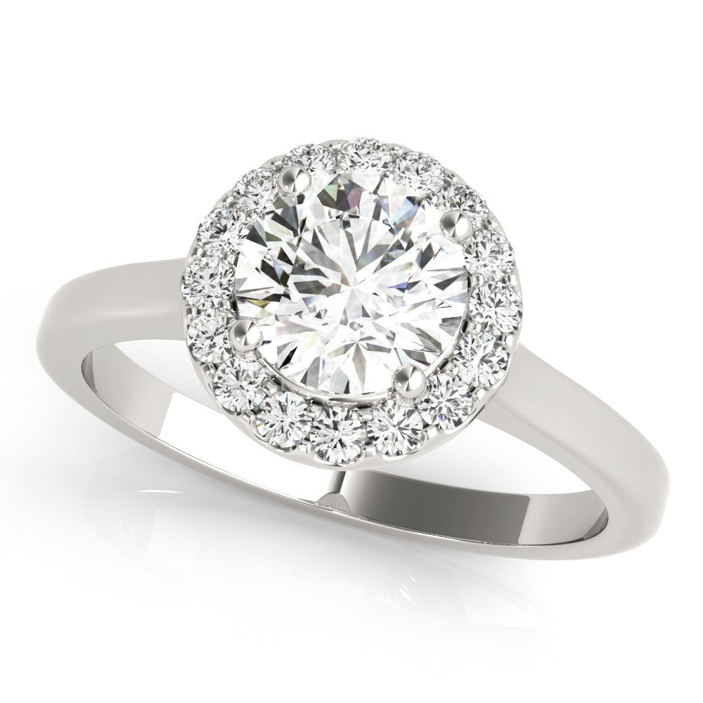 Lab-Grown Diamond Halo Engagement Ring in Platinum 2.00 Ct DE/VS