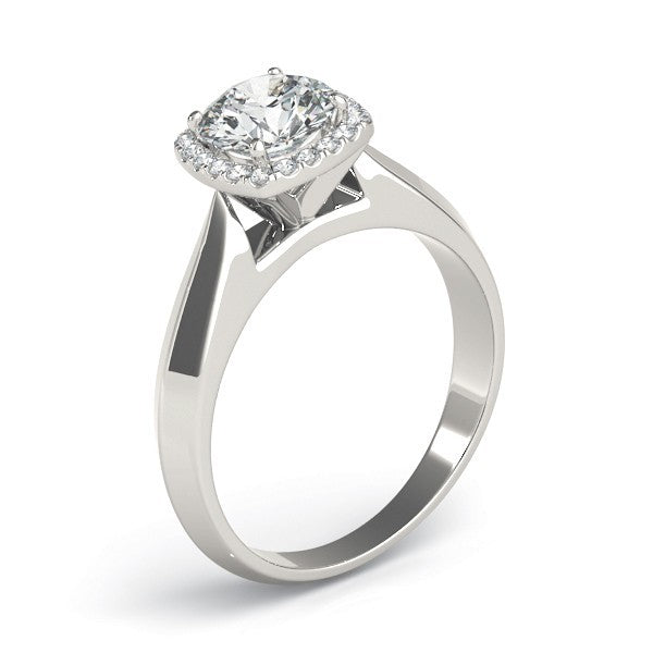 2.00 Ct DE/VS Lab-Grown Diamond Halo Engagement Ring in 18K Yellow Gold