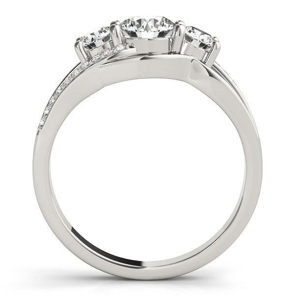 2.00ct Lab Grown Round Diamond 3 Stone Engagement Ring Platinum