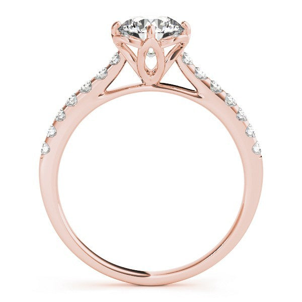 Lab Grown Round Diamond Halo Engagement Ring 18K White Gold
