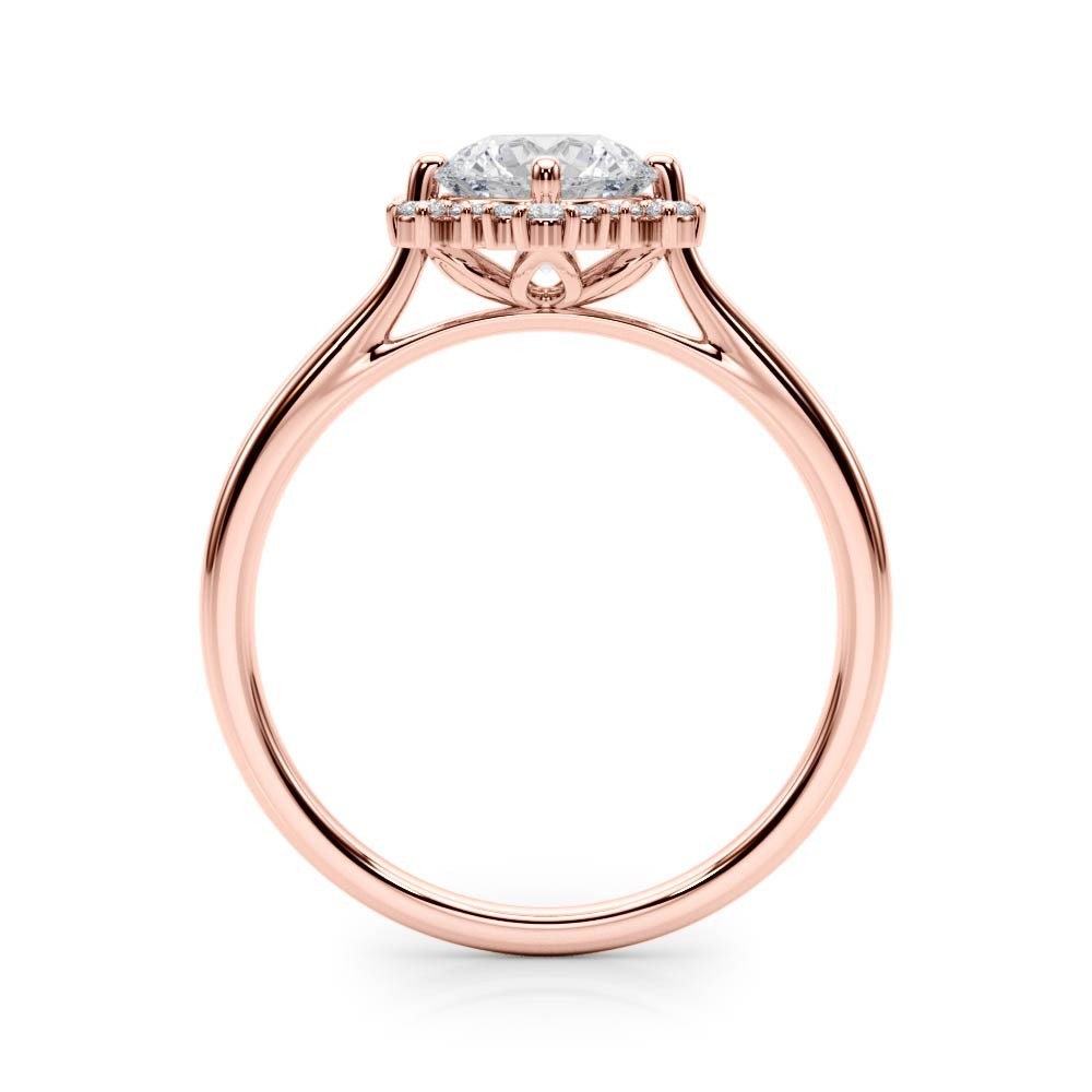 Lab-Grown Diamond Halo Engagement Ring in Platinum UK Hallmarked