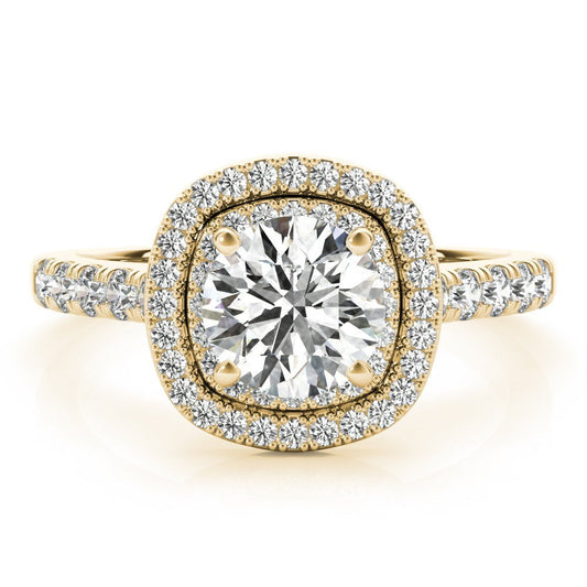 2.00 Ct DE/VS Lab-Grown Diamond Halo Engagement Ring in Platinum Ð UK Hallmarked