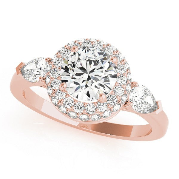 2.00Ct DE/VS Lab Grown Round Diamond Halo Engagement Ring 18K White Gold