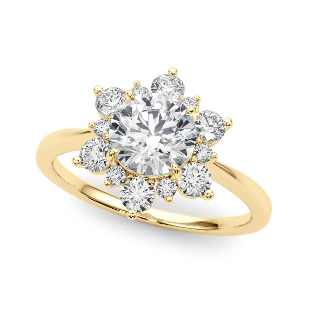 Lab-Grown Diamond Halo Engagement Ring in Platinum UK Hallmarked