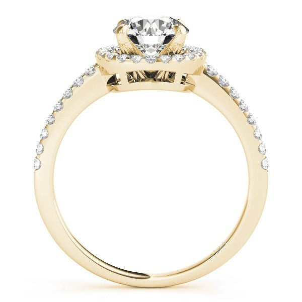 2.00 Carat DE/VS Lab Grown Round Diamond Halo Engagement Ring 18K White Gold