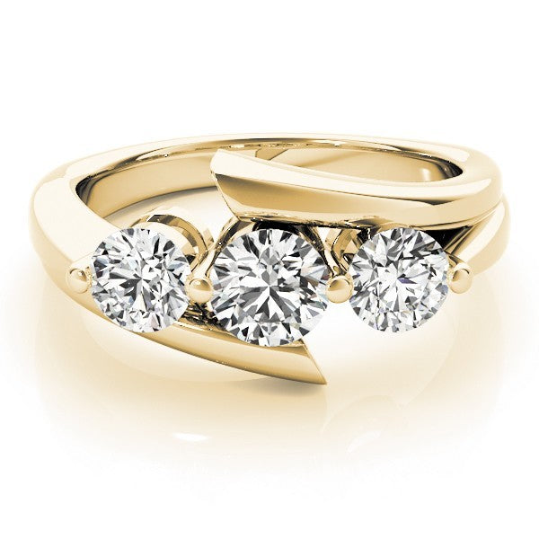 2.00Ct Lab Grown Round Diamond Trilogy Engagement Ring Platinum